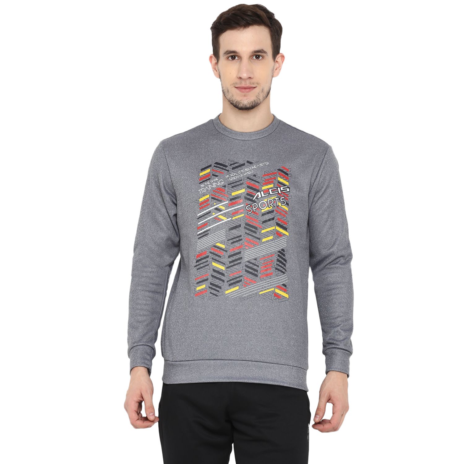     			Alcis Grey Polyester Sweatshirt Single Pack