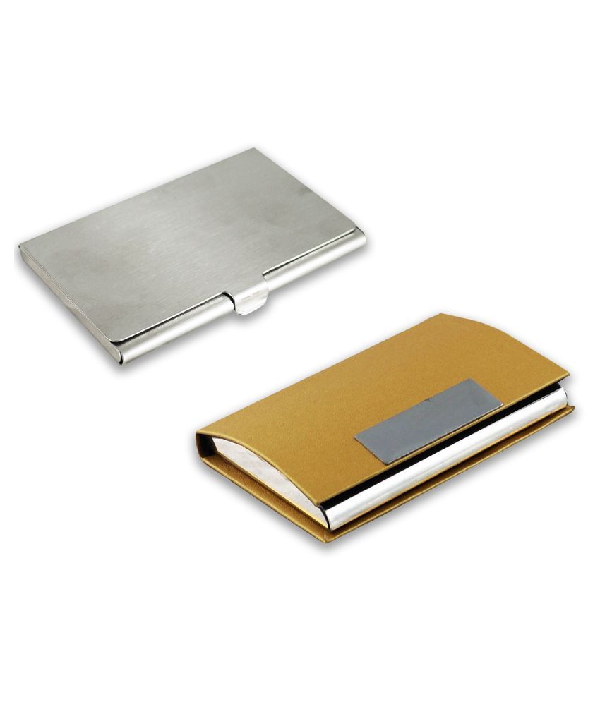     			auteur A13-56  Multicolor Artificial Leather Professional Looking Visiting Card Holders for Men and Women Set of 2 (upto 15 Cards Capacity)