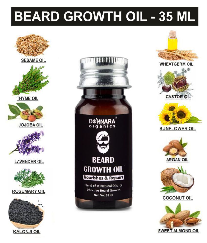 Donnara Organics - 35mL Growth Increasing Beard Oil (Pack of 1)