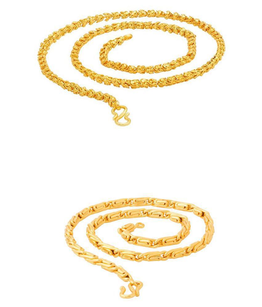     			shankhraj mall  gold plated fancy new combo chains for mens or women-100306