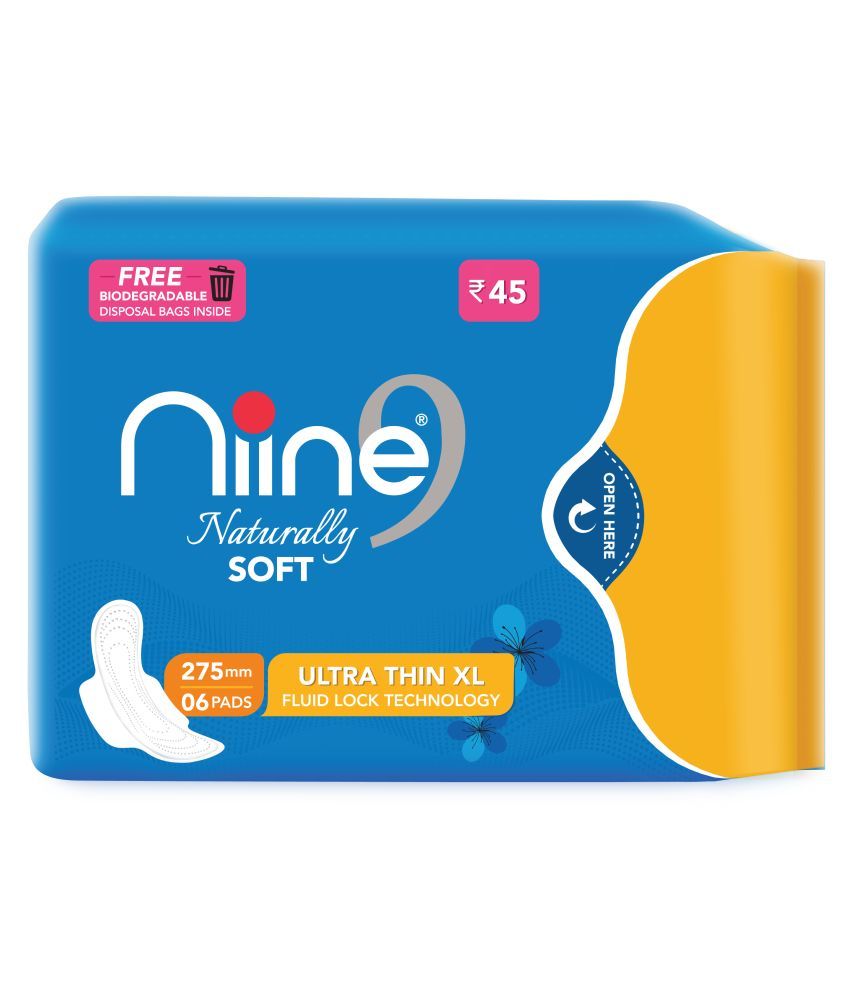 NIINE Naturally Soft Ultra Thin XL 18 Sanitary Pads Pack of 3: Buy