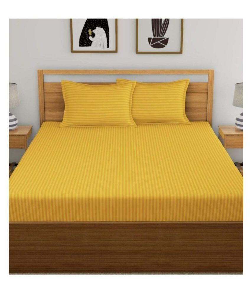 BN3 MART Cotton King Size Bed Sheet With 2 Pillow Covers ( 274 cm x 274