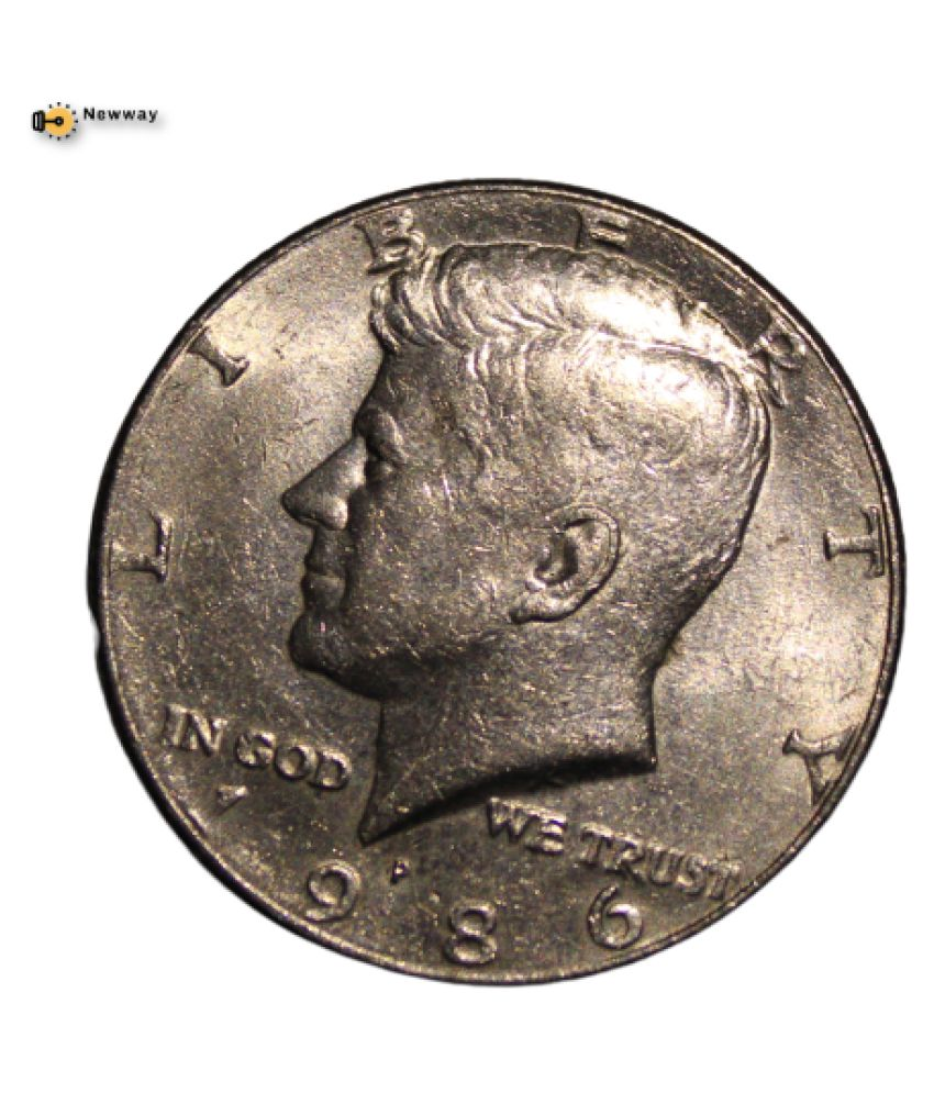     			Half Dollar 1986 - "Kennedy Half Dollar" Liberty United States of America Rare Coin 100% Original Product