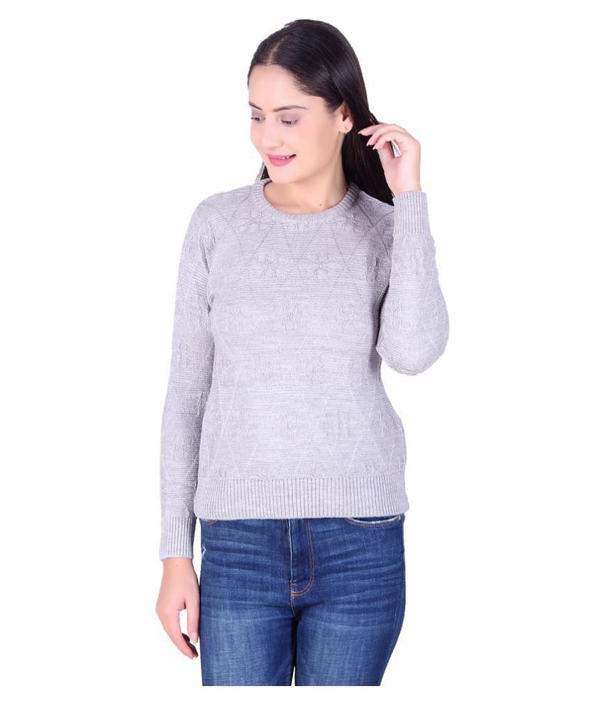     			Ogarti Woollen Grey Pullovers