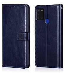 Oppo A53 Flip Cover by NBOX - Blue Viewing Stand and pocket