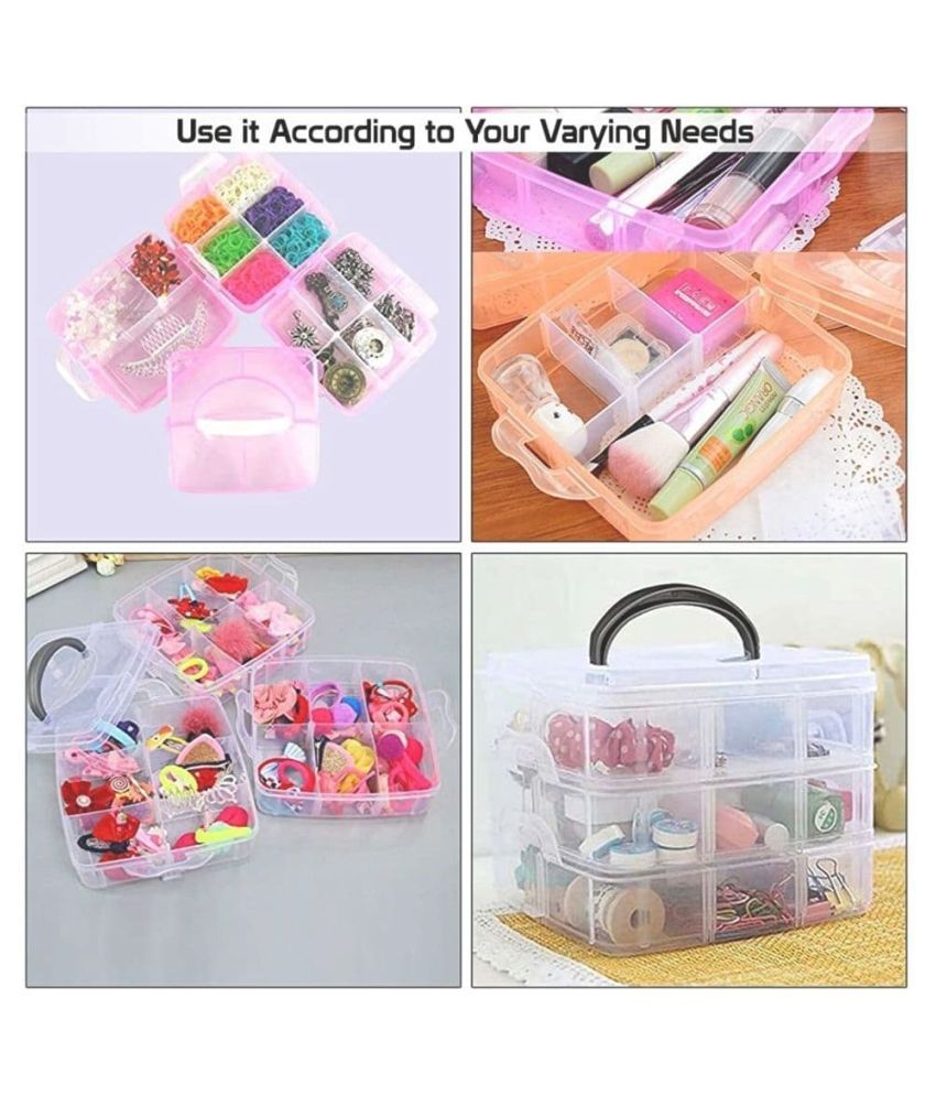 3 grid multipurpose jewellery organiser box Buy 3 grid multipurpose