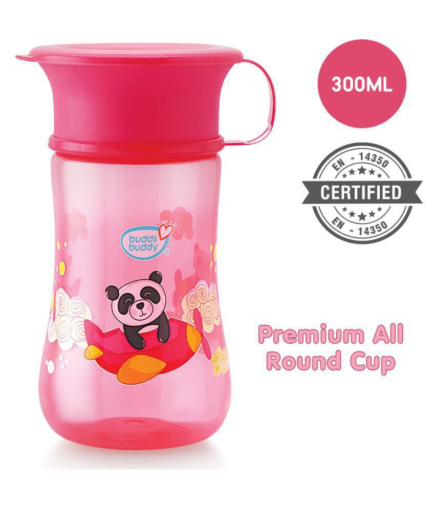 Buddsbuddy Premium all round cup with strong base/baby sipper/baby water bottle BB7115 Pink