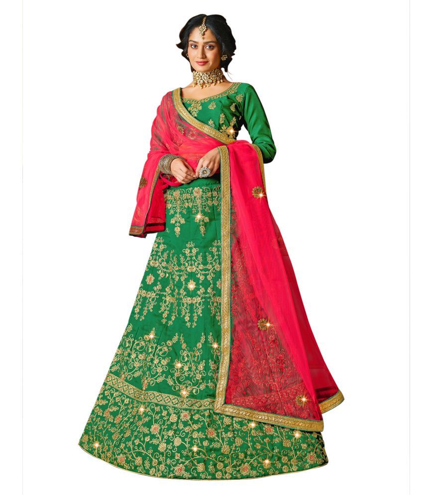 chaniya choli in green colour