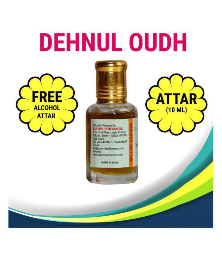 Saanvi Perfumers Dehnul Oudh Attar 10ML For Men & Women, Pure & Natural