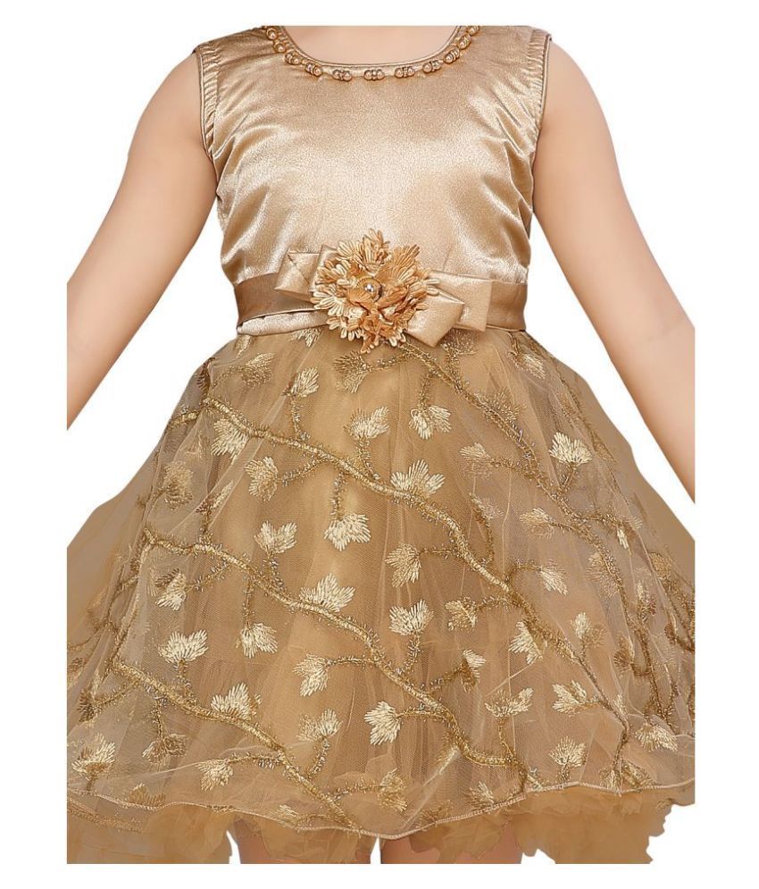 golden short frock