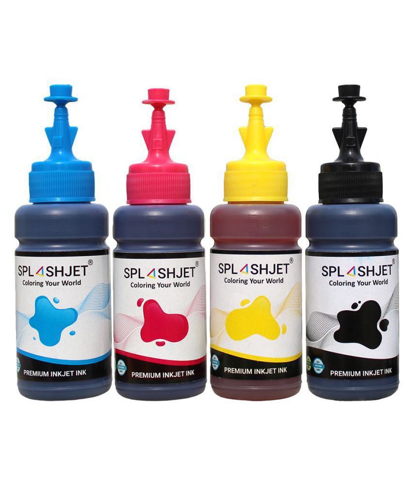 Splashjet T664 Refill Ink Set Multicolor Pack Of 4 Ink Bottle For Epson L130 L360 L380 L361 5573