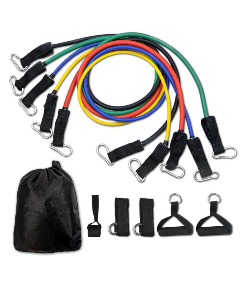 100lbs MIAODAM 11 Packs of Resistance Band Set Exercise Resistance Bands,Resistance Band Foam Handles Door Anchor Handles Ankle Straps 