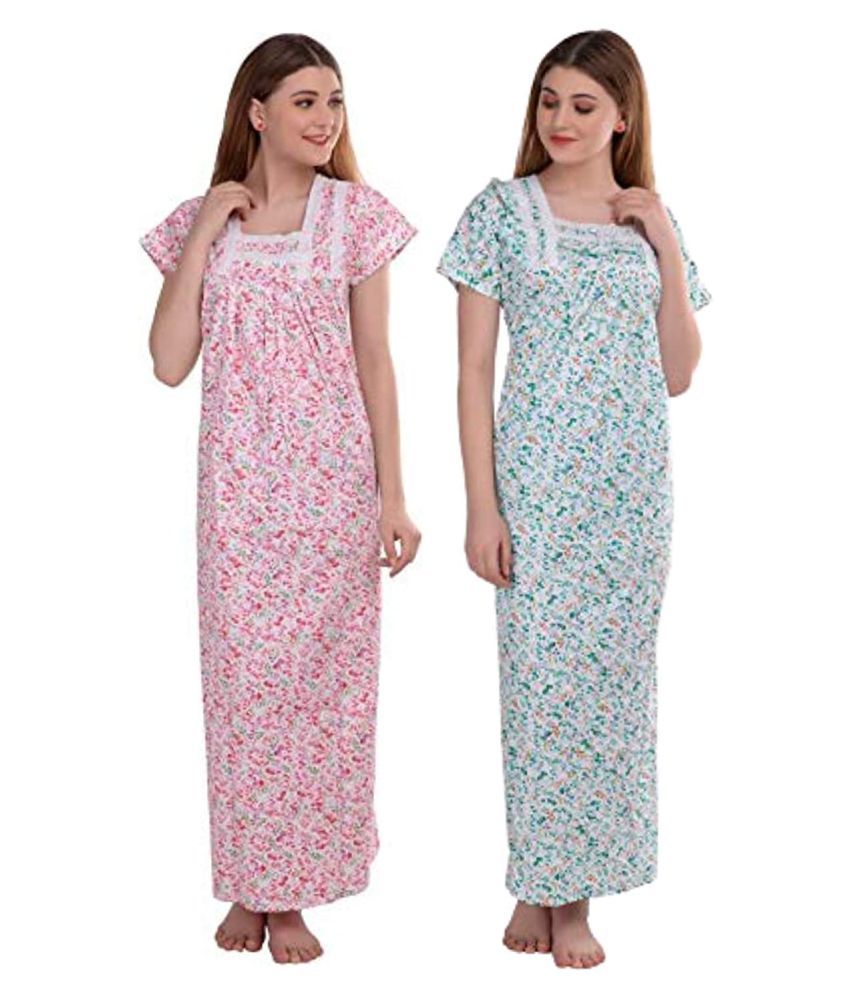 indian cotton night gowns