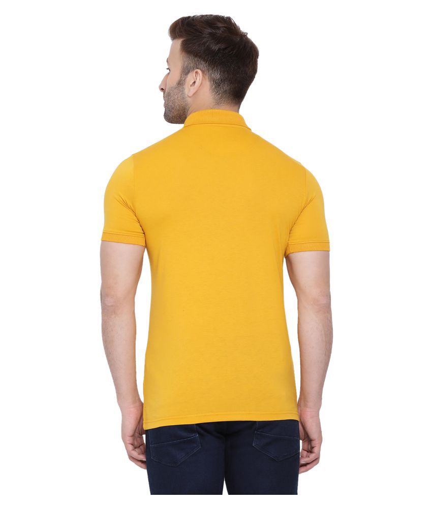 Unex 100 Percent Cotton Mustard Striper T-Shirt - Buy Unex 100 Percent ...