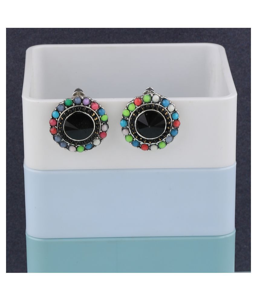     			SILVER SHINE  Attractive Party Wear Multi Colour Stud Diamond Earring For Women Girl