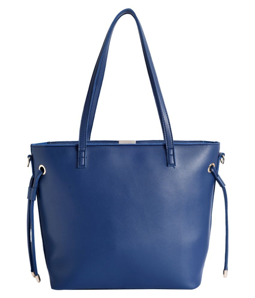 Lino Perros Blue Artificial Leather Tote Bag - Buy Lino Perros Blue ...