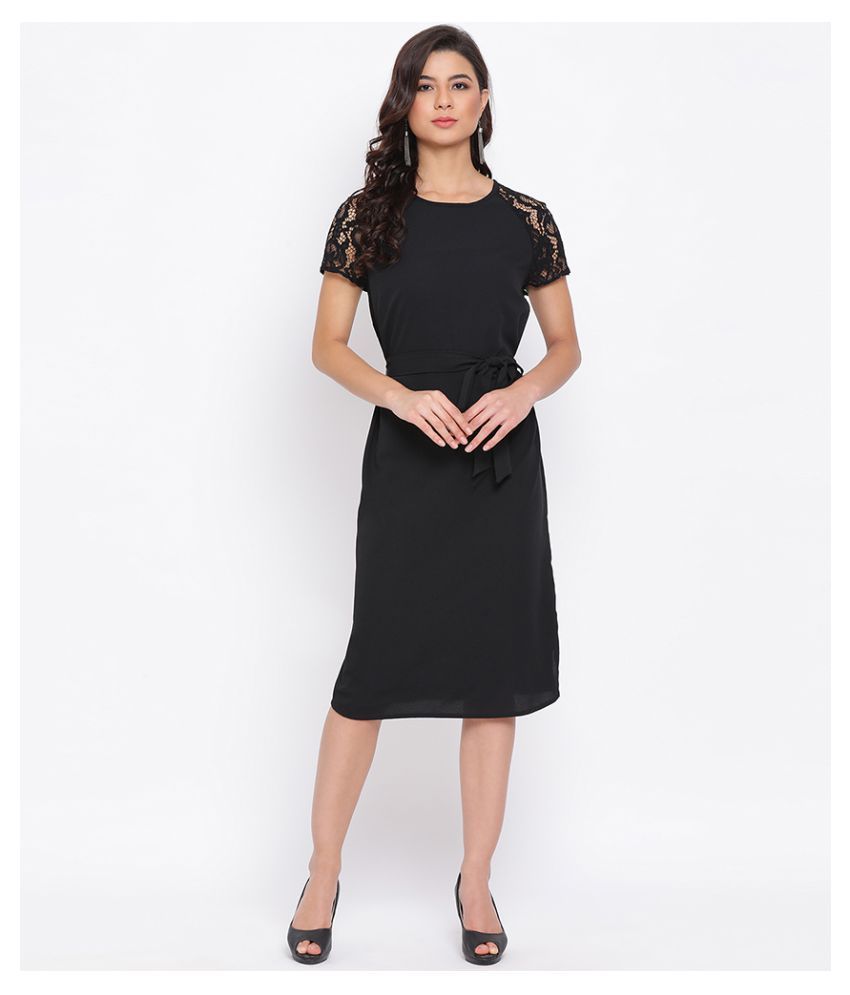     			Oxolloxo Polyester Black A- line Dress