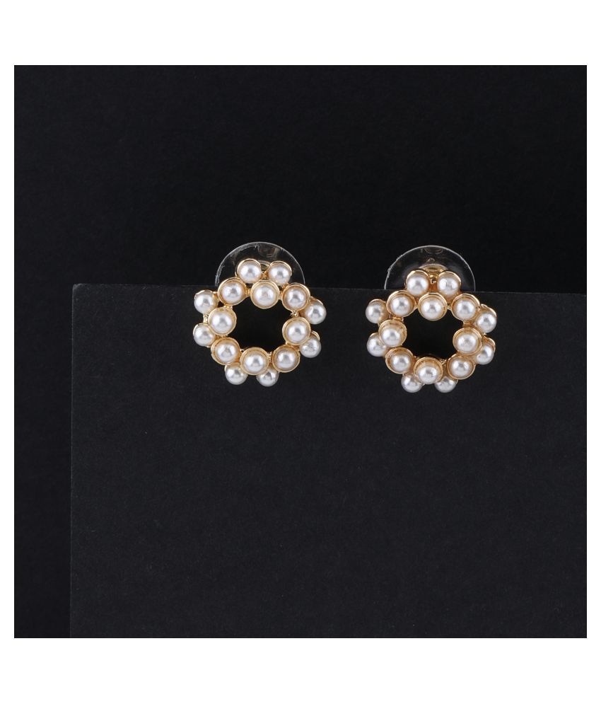     			SILVER SHINE  Party Wear Stylish Pearl Stud Earring For Women Girl