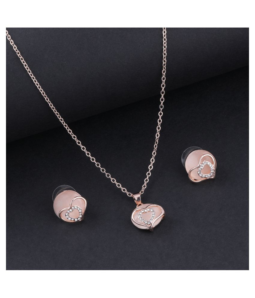     			Silver Shine Alloy Rose Gold Contemporary Contemporary/Fashion Antique Necklaces Set