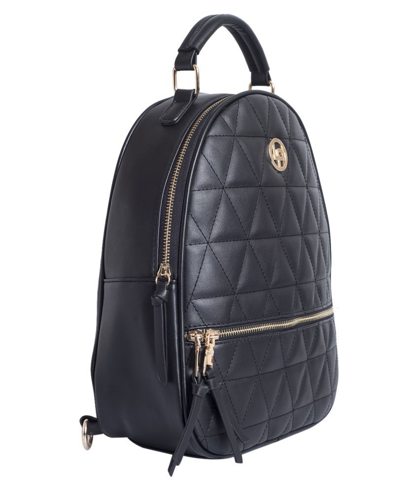 Lino Perros Black Artificial Leather Backpack - Buy Lino Perros Black ...