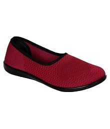 maroon colour casual shoes