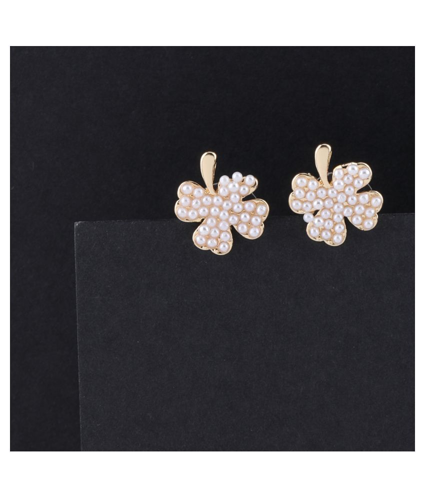     			SILVER SHINE  Party Wear Designer Flower Shape Stud Earring For Women Girl