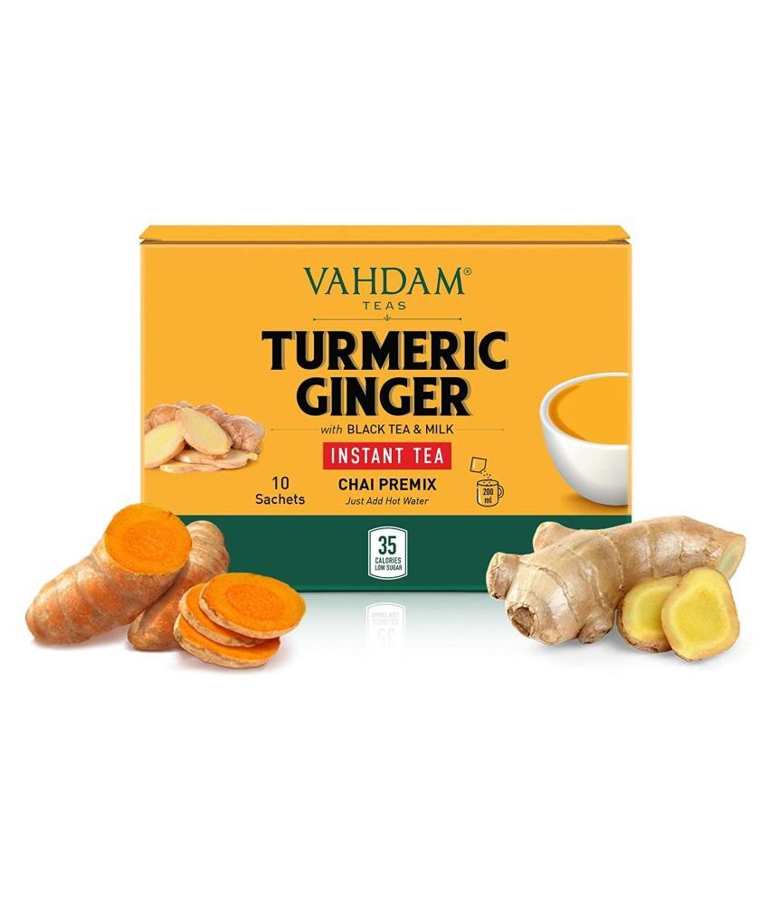 Vahdam Turmeric Ginger Instant Tea Premix 10 Sachets Buy Vahdam
