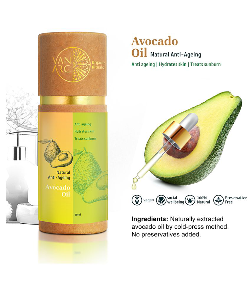 Vanarc Organic Rituals Avocado Seed Oil - Face, Skin and Hair Oil Face ...