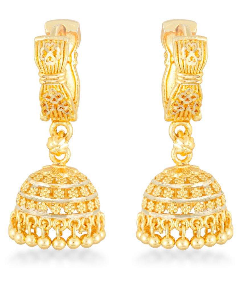     			Vighnaharta Traditional wear Gold Plated alloy jhumka Bali Earring for Women and Girls ( Pack of 1 pair Earring)