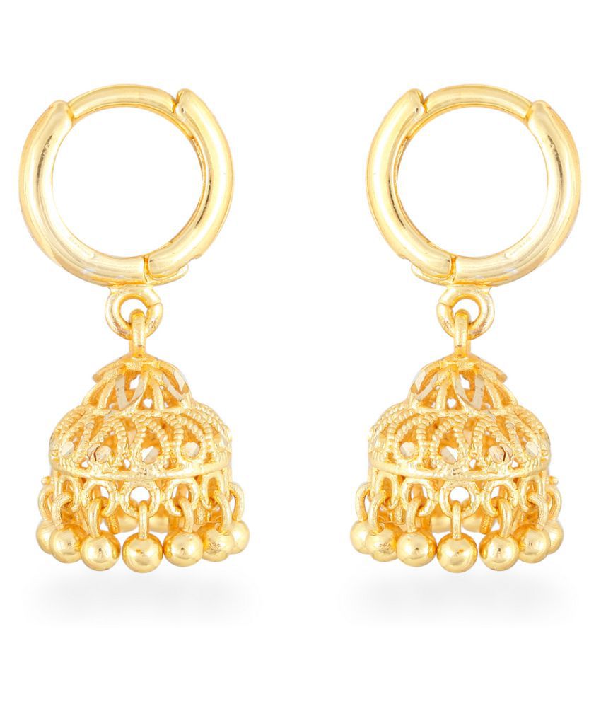     			Vighnaharta - Golden Drop Earrings ( Pack of 1 )