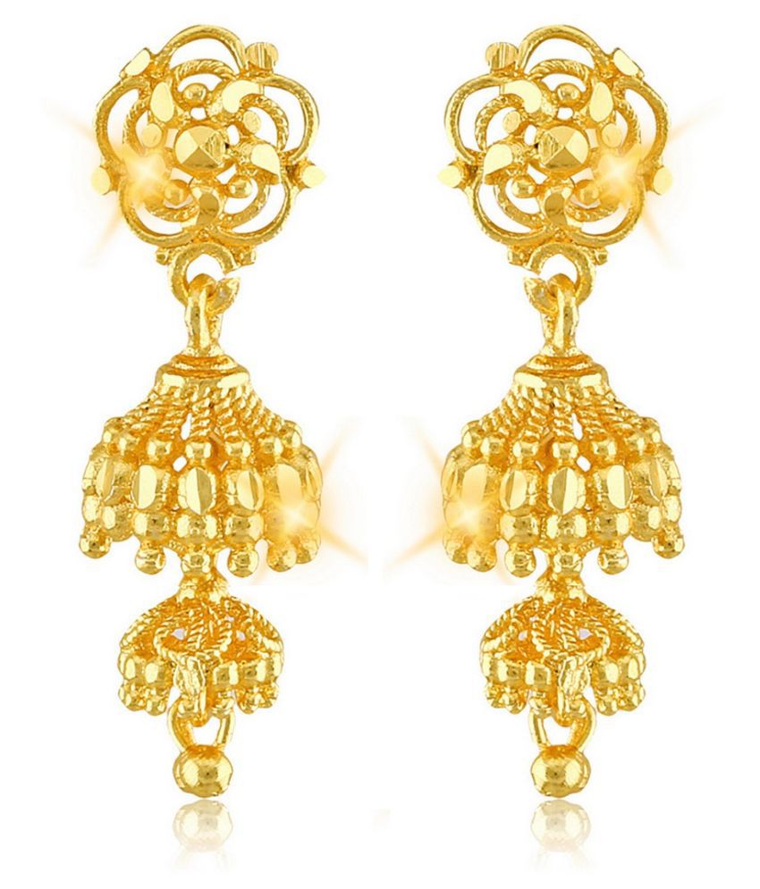     			Vighnaharta Traditional wear Gold Plated alloy jhumka for Women and Girls ( Pack of- 1 Pair jhumki Earring)