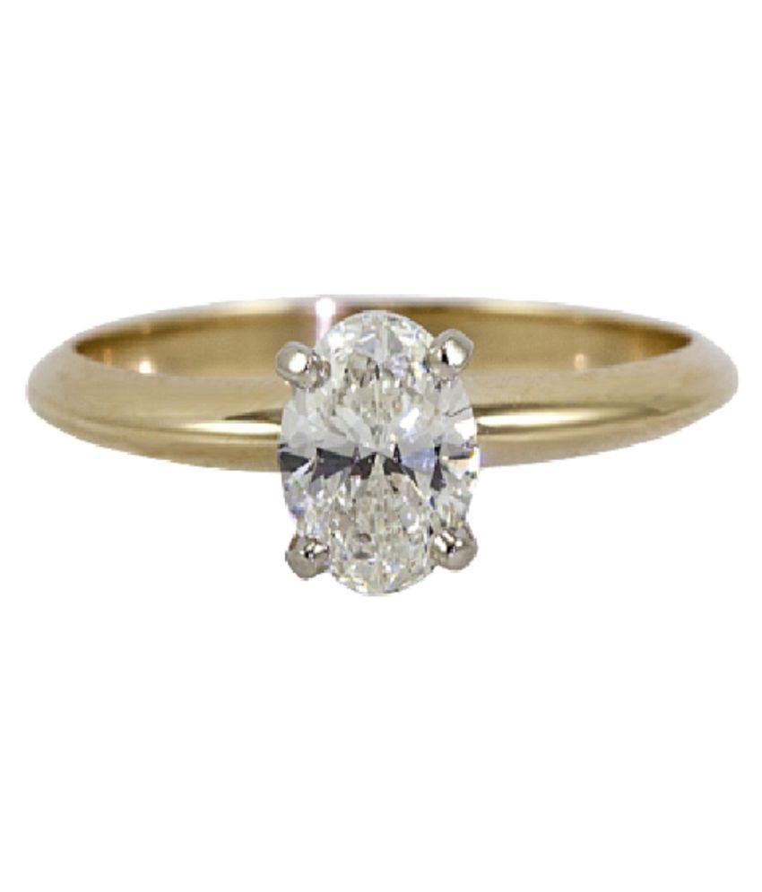 6 Ratti Gold Plated Original White Sapphire Ring Lab Certified Stone by ...