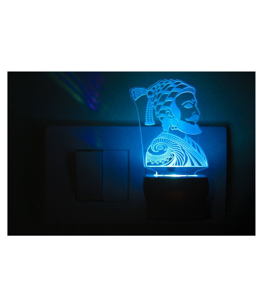     			AFAST Chatrapti ShivaJi 3D Illusion LED Night Lamp Multi - Pack of 1
