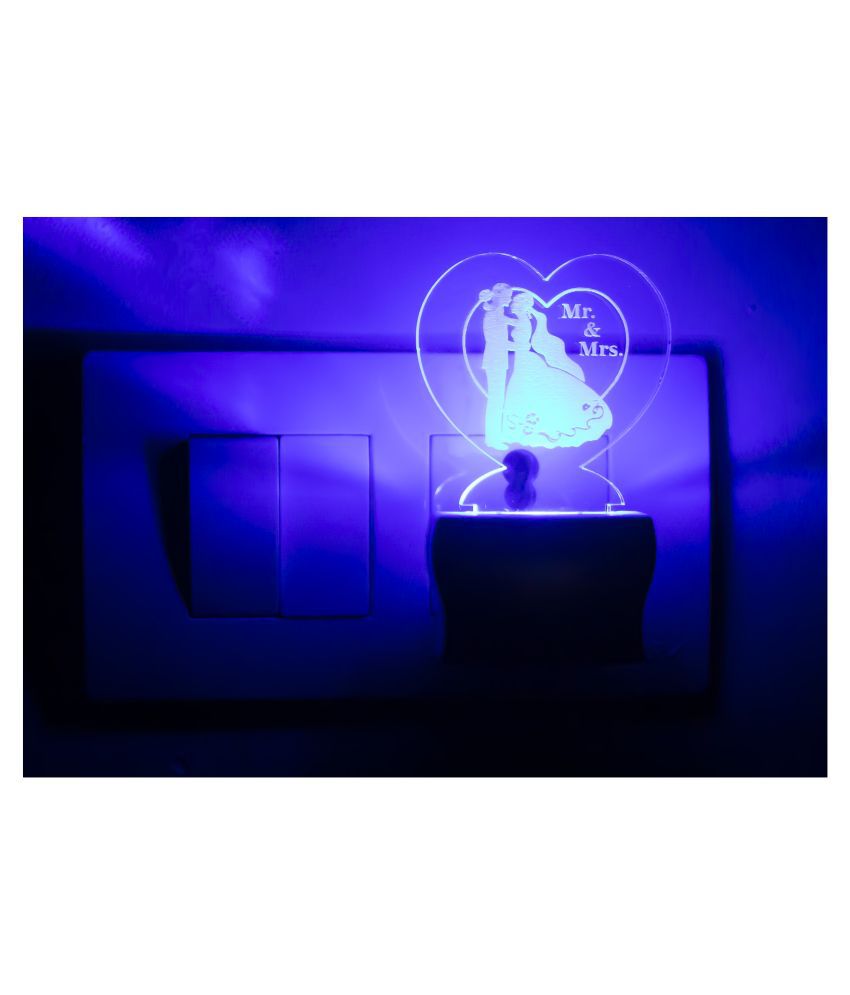     			AFAST Mr & Mrs Couple 3D Illusion LED Night Lamp Multi - Pack of 1