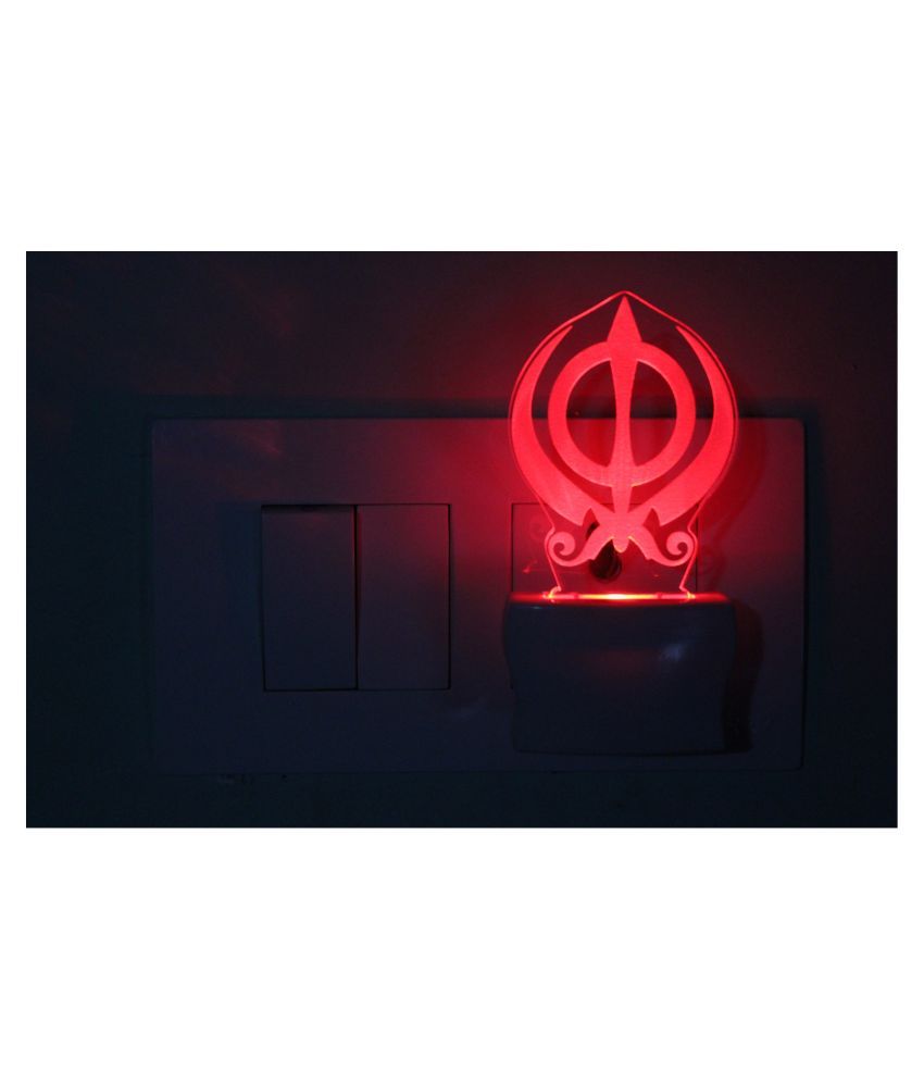     			AFAST Sikh's Khanda 3D Illusion LED Night Lamp Multi - Pack of 1