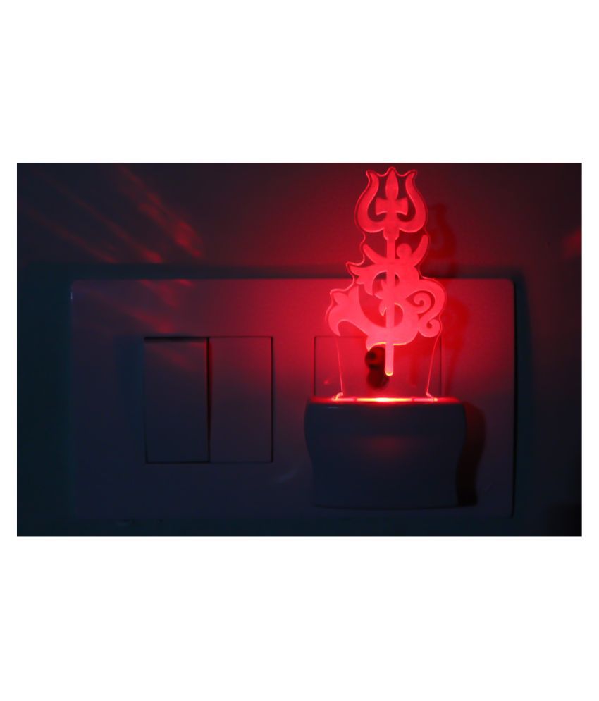     			AFAST Symbol Of OM With Holy Trident 3D Illusion LED Night Lamp Multi - Pack of 1