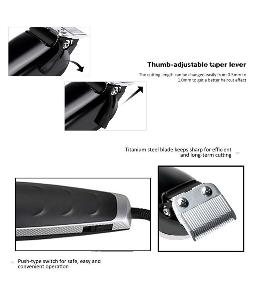 Kemei Corded Beard Mustache Trimmer Waterproof Powerful Hair Clipper