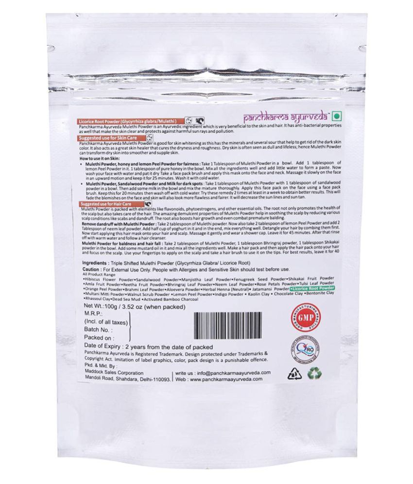 PANCHKARMA AYURVEDA Herbal Licorice Root Powder Hair Mask 100 g Buy PANCHKARMA AYURVEDA Herbal