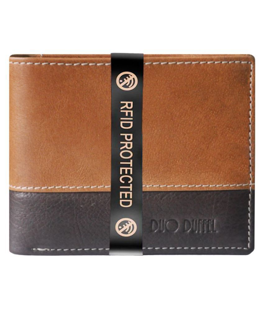     			DUO DUFFEL - Tan Leather Men's Regular Wallet ( Pack of 1 )