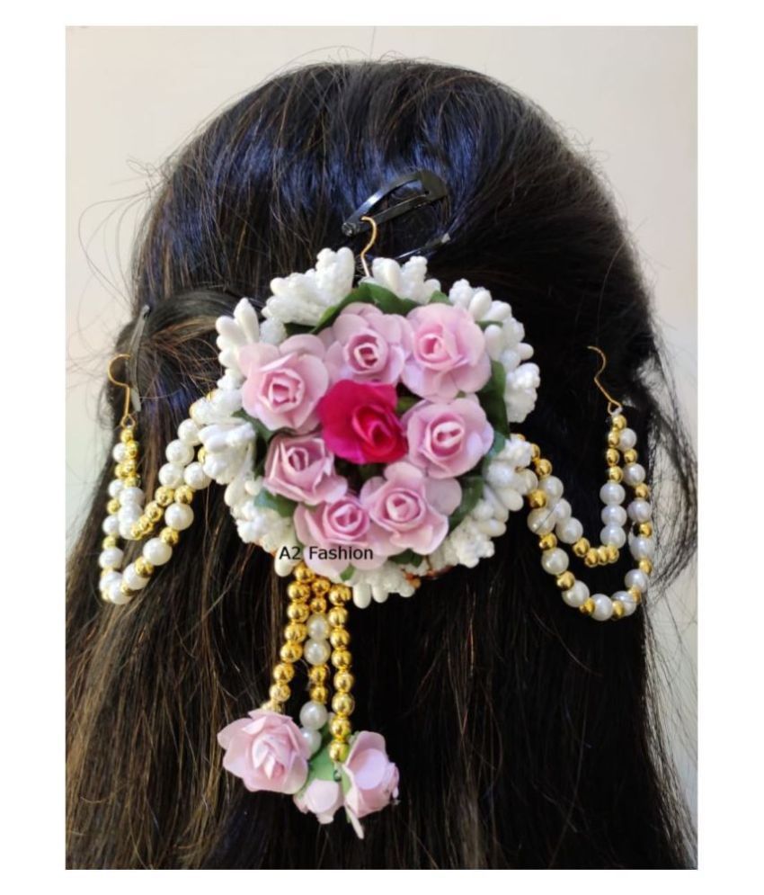 Buy A2 Fashion Multi Colour Partywear Gajra/Hair Accessories For Women And  Girls Online at Best Price in India - Snapdeal