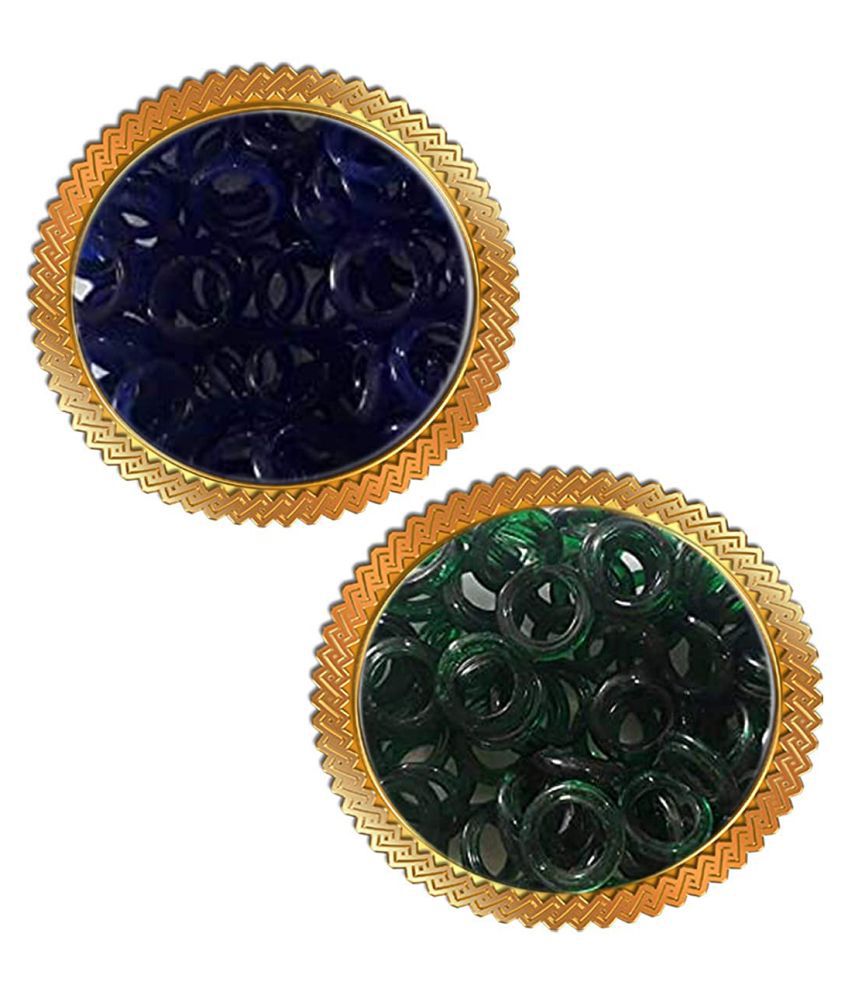     			Chitti Gajulu - 108 Bangles - Small Pooja Bangles - Small Bangles for Lakshmi Pooja - 2 Sets - Blue + Green