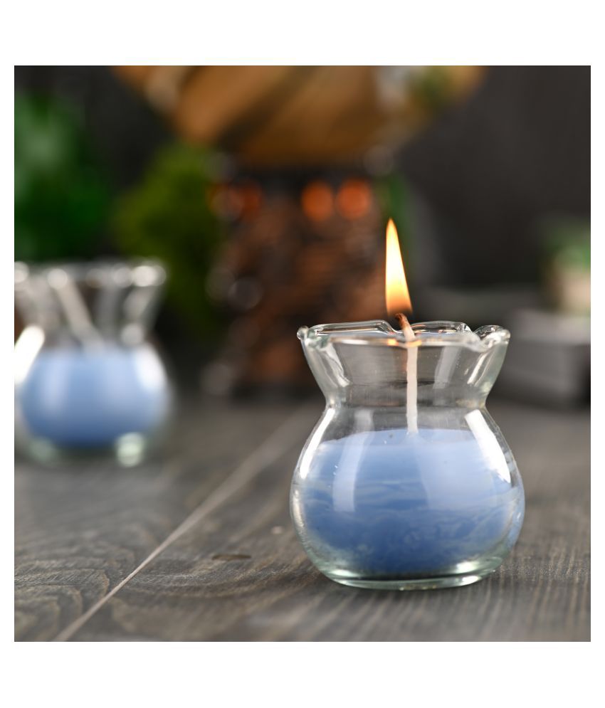     			AFAST Blue Jar Candle - Pack of 4