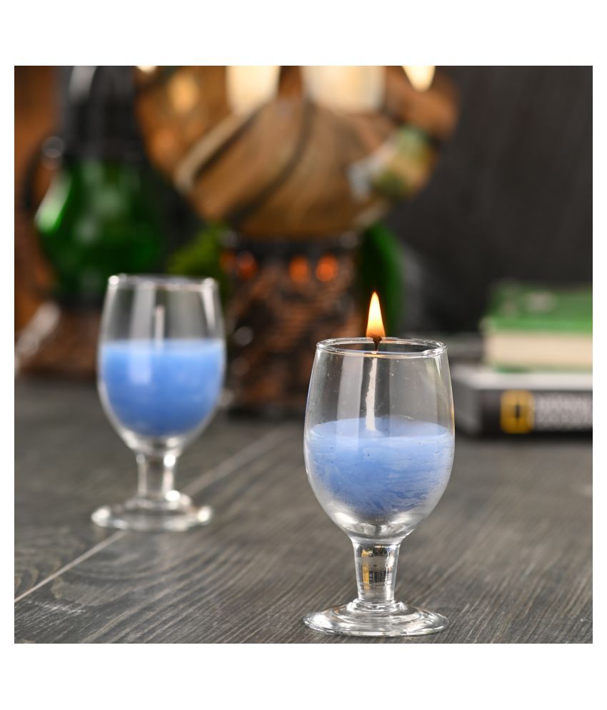     			AFAST Blue Jar Candle - Pack of 2