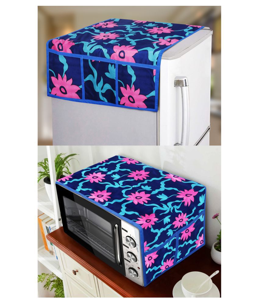     			E-Retailer - Multicolor Polyester Fridge  Top Cover (Pack of 2)