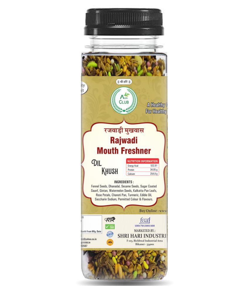 AGRICLUB Rajwadi Mouth Freshner Mint 100 gm Pack of 2