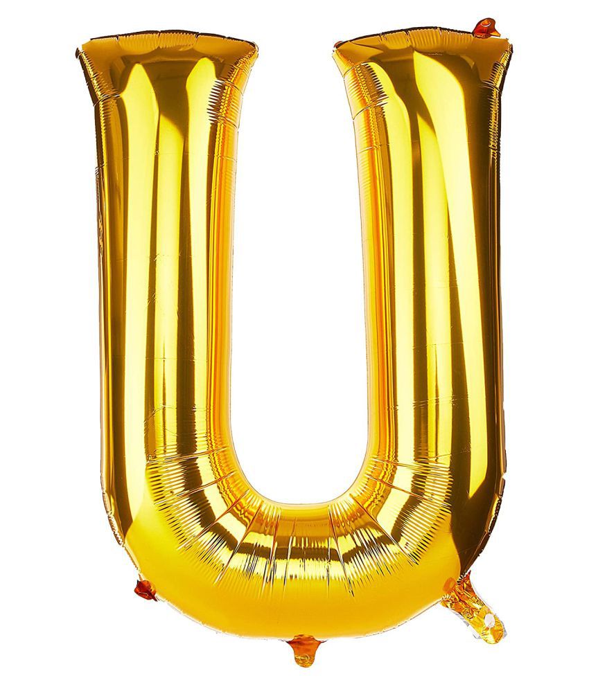     			Blooms Unique Alphabet Foil Balloon -U (Golden)
