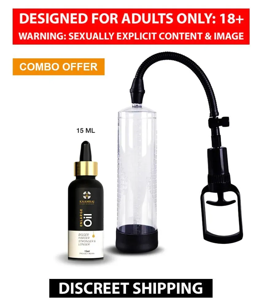 Pump Oil Combo For Best Penis Enlargement Results And Strong