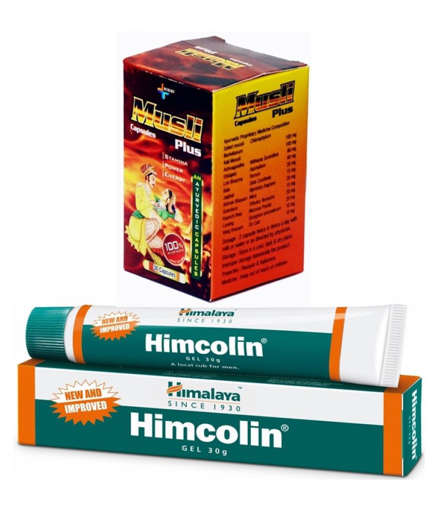     			Herbal Care Himcolin Gel 30 gm & Rikhi Musli Plus Capsule 30 no.s