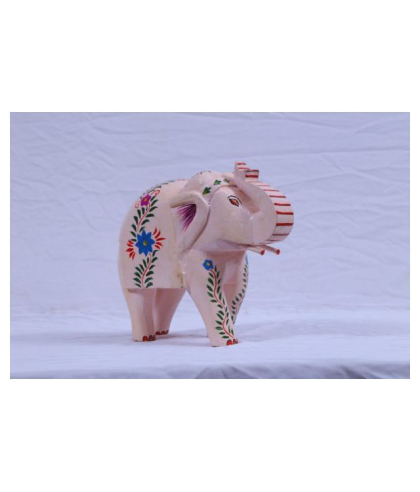 Handmade Handicraft Wooden Elephant Showpiece 1.00 kg Dimensions 22.86