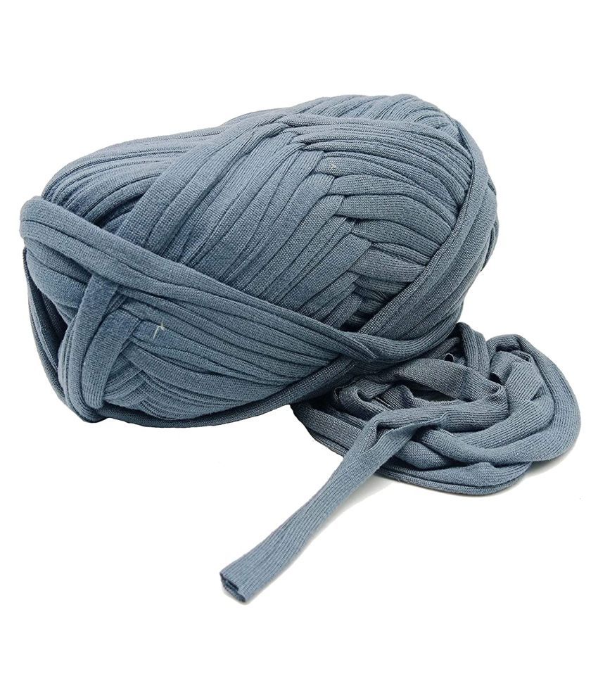     			T-Shirt Yarn Carpet, Knitting Yarn for Hand DIY Bag Blanket Cushion Crocheting Projects TSH New 100 GMS (Dark Grey)